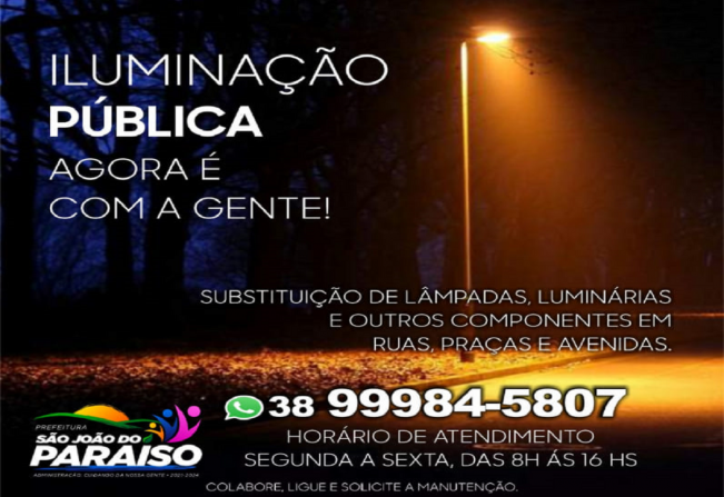 Iluminação Pública agora é com a gente